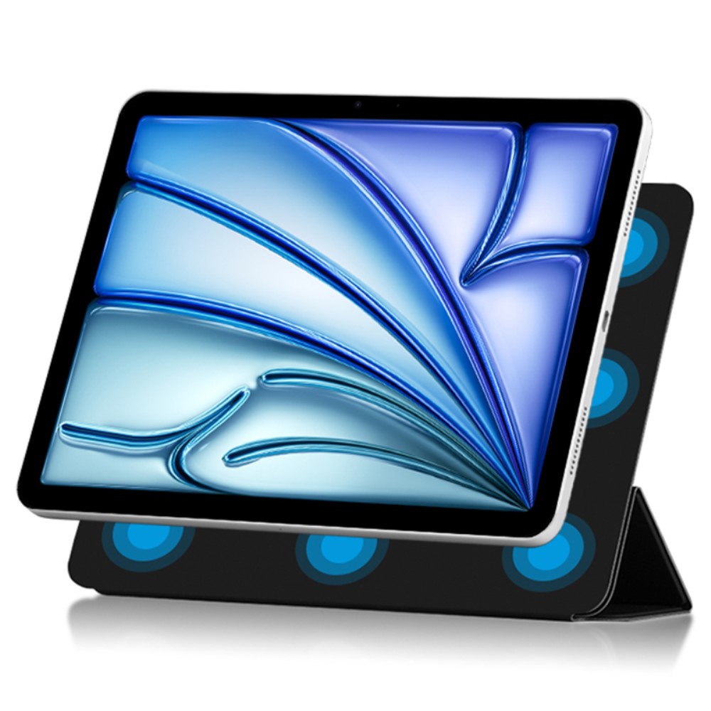  iPad Air 13 2026-2024 2in1 Magnetiskt Fodral Svart
