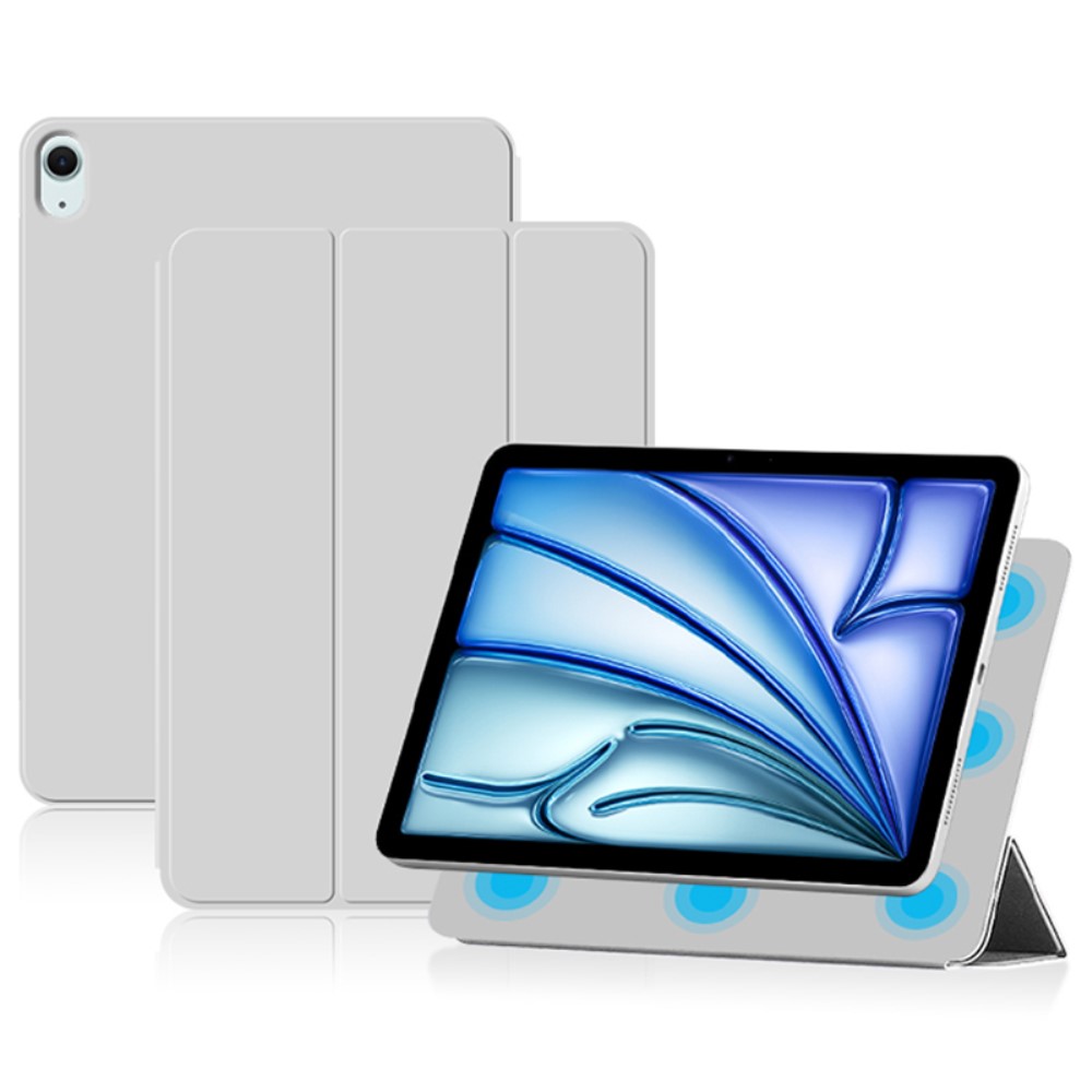  iPad Air 13 2026-2024 2in1 Magnetiskt Fodral Grå