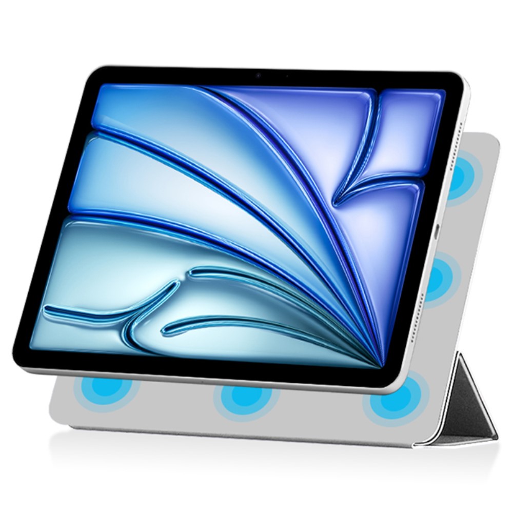  iPad Air 13 2026-2024 2in1 Magnetiskt Fodral Grå