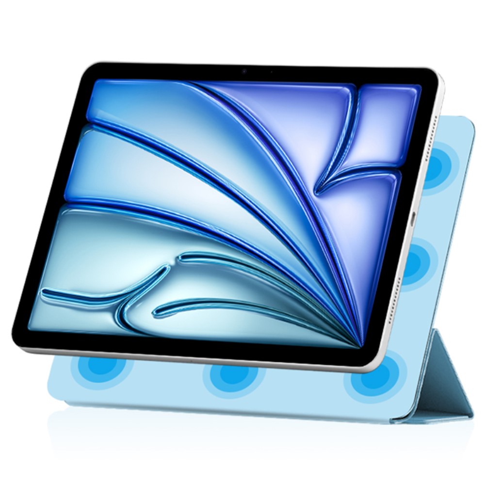  iPad Air 13 2026-2024 2in1 Magnetiskt Fodral Blå