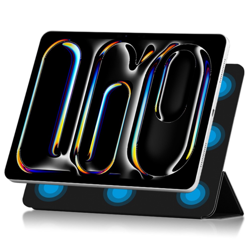  iPad Pro 11 2025/2024 2in1 Magnetiskt Fodral Svart