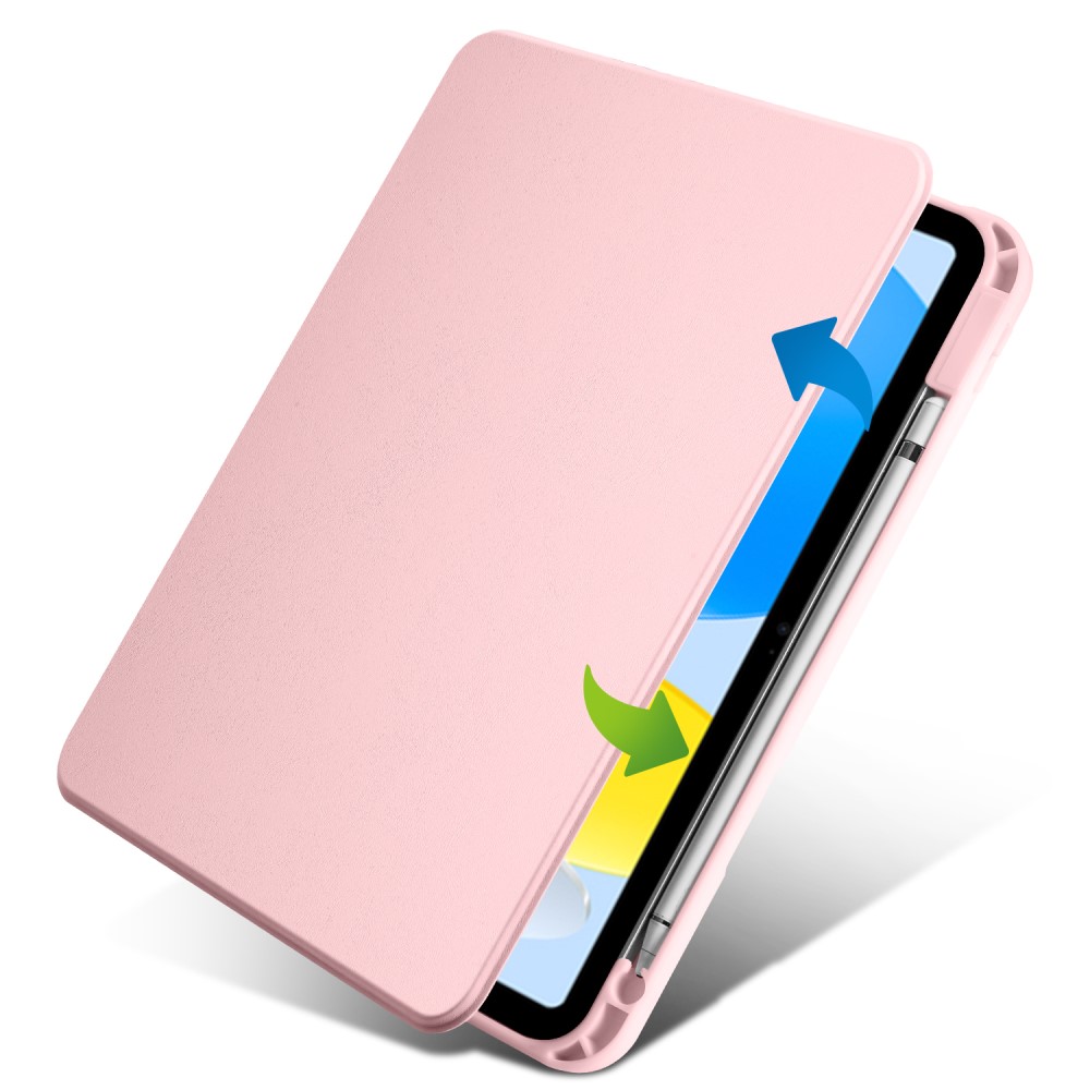  iPad Air 13 2026-2024 Fodral Hybrid Rotation Pennhållare Rosa