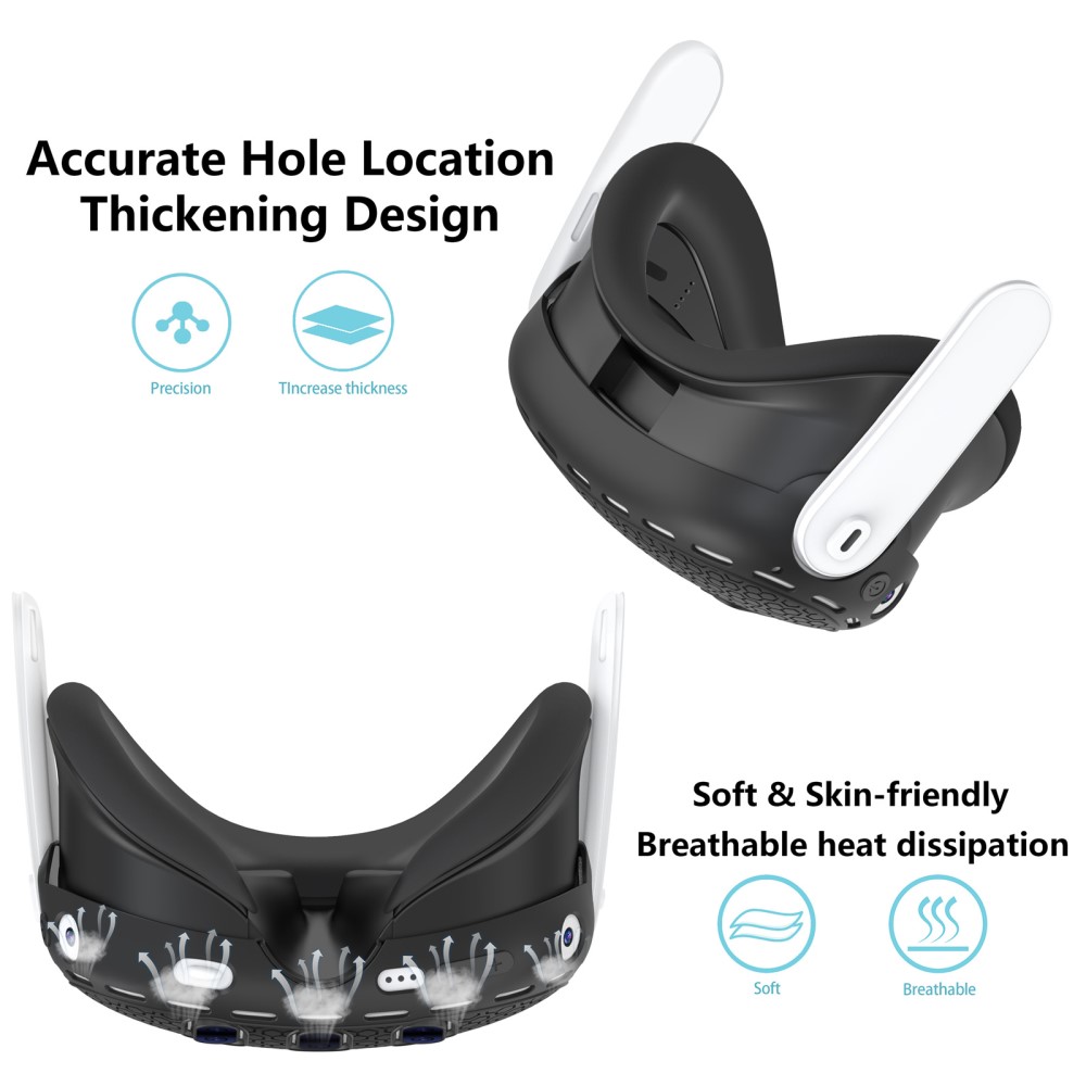  Meta Quest 3 Skal Till Headset Silikon Svart