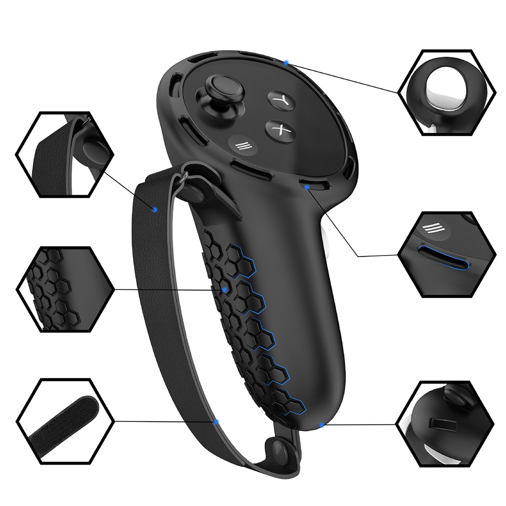  Meta Quest 3/3S Skal Till Handkontroll Svart