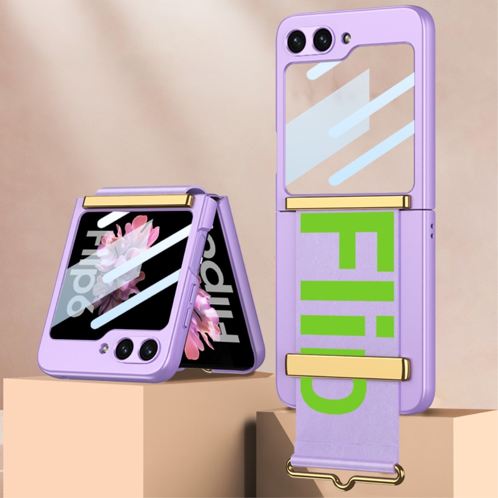 GKK GKK Galaxy Z Flip 6 / 7 FE Skal Bälte Hybrid Lila/Grön