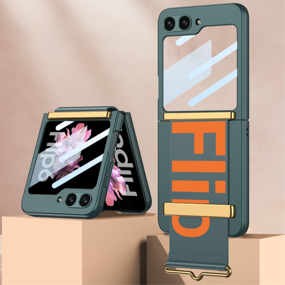 GKK GKK Galaxy Z Flip 6 / 7 FE Skal Bälte Hybrid Grön/Orange