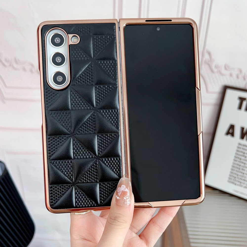  Galaxy Z Fold 6 Skal Läder Svart