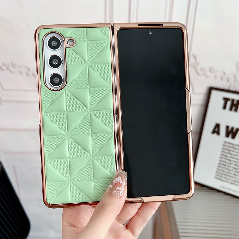  Galaxy Z Fold 6 Skal Läder Grön
