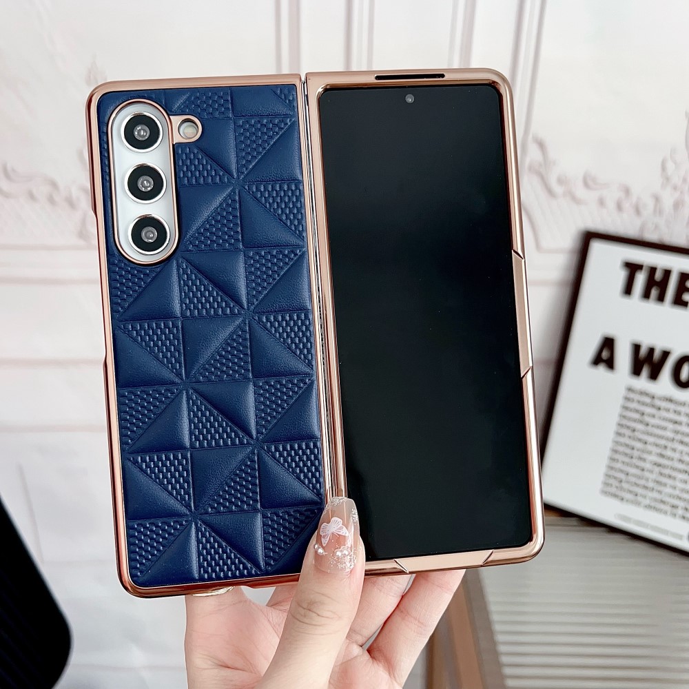 Galaxy Z Fold 6 Skal Läder Blå