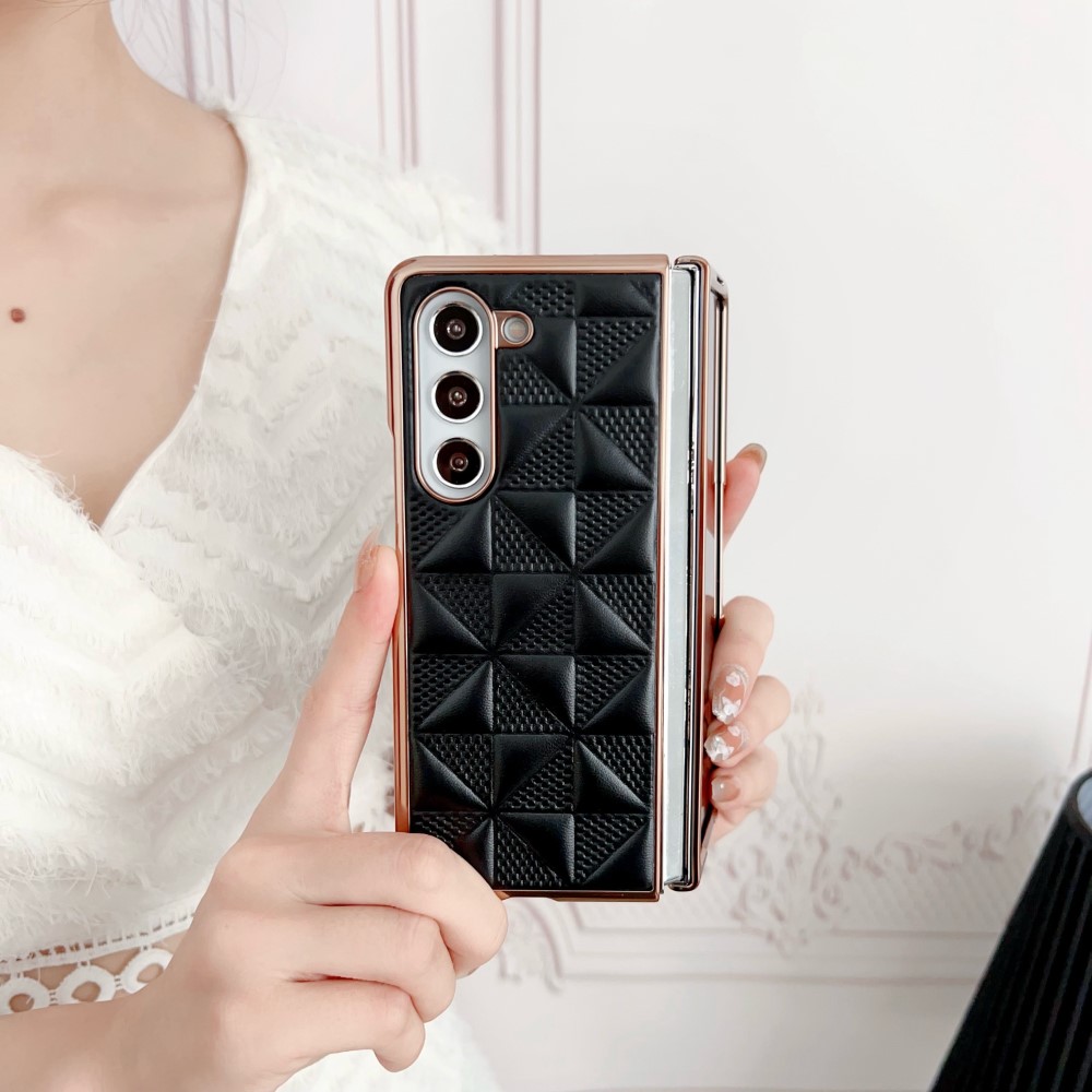  Galaxy Z Fold 6 Skal Läder Blå