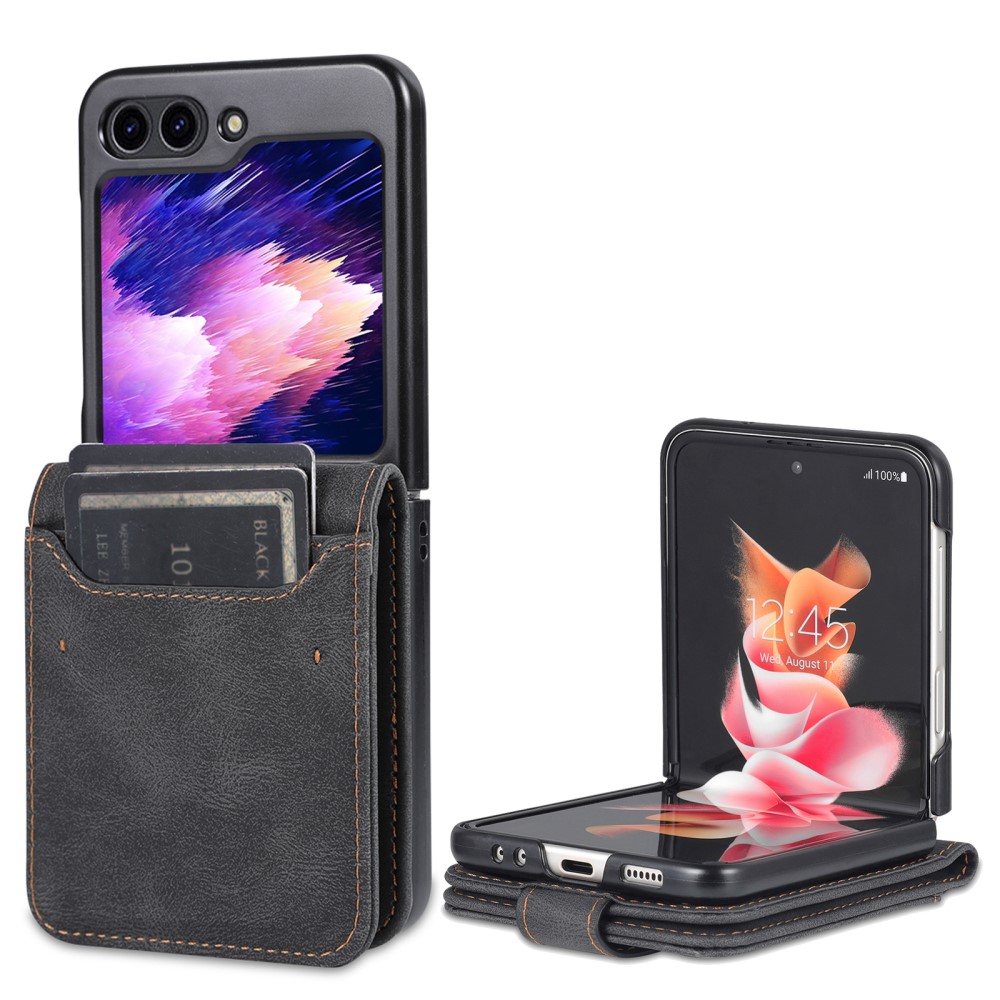 AZNS AZNS Galaxy Z Flip 6 / 7 FE Fodral Läder Svart