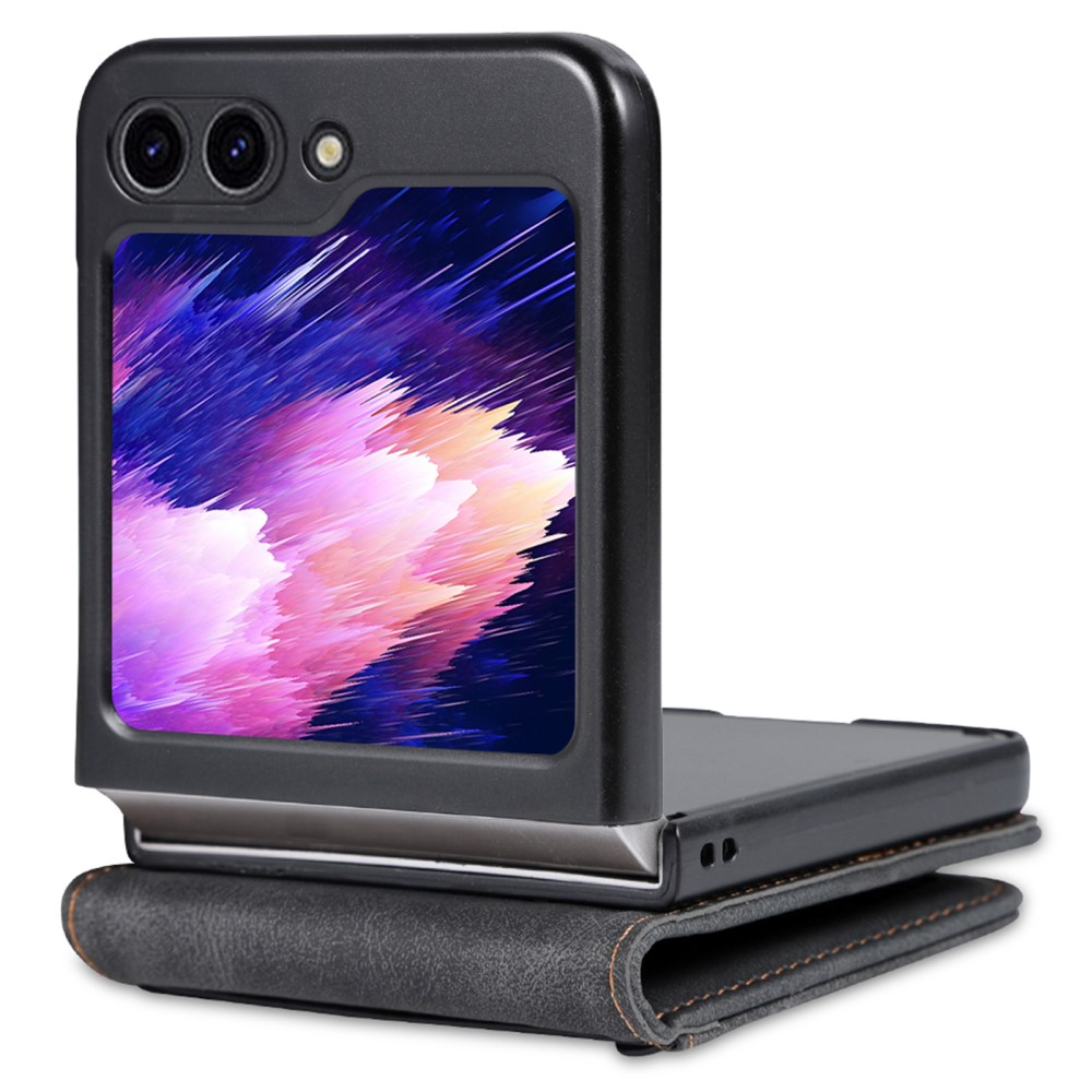 AZNS AZNS Galaxy Z Flip 6 / 7 FE Fodral Läder Svart