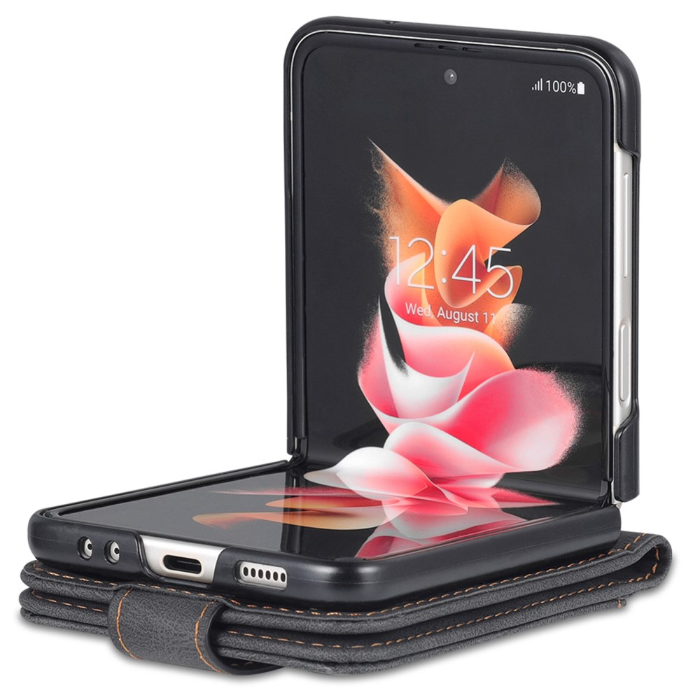 AZNS AZNS Galaxy Z Flip 6 / 7 FE Fodral Läder Svart