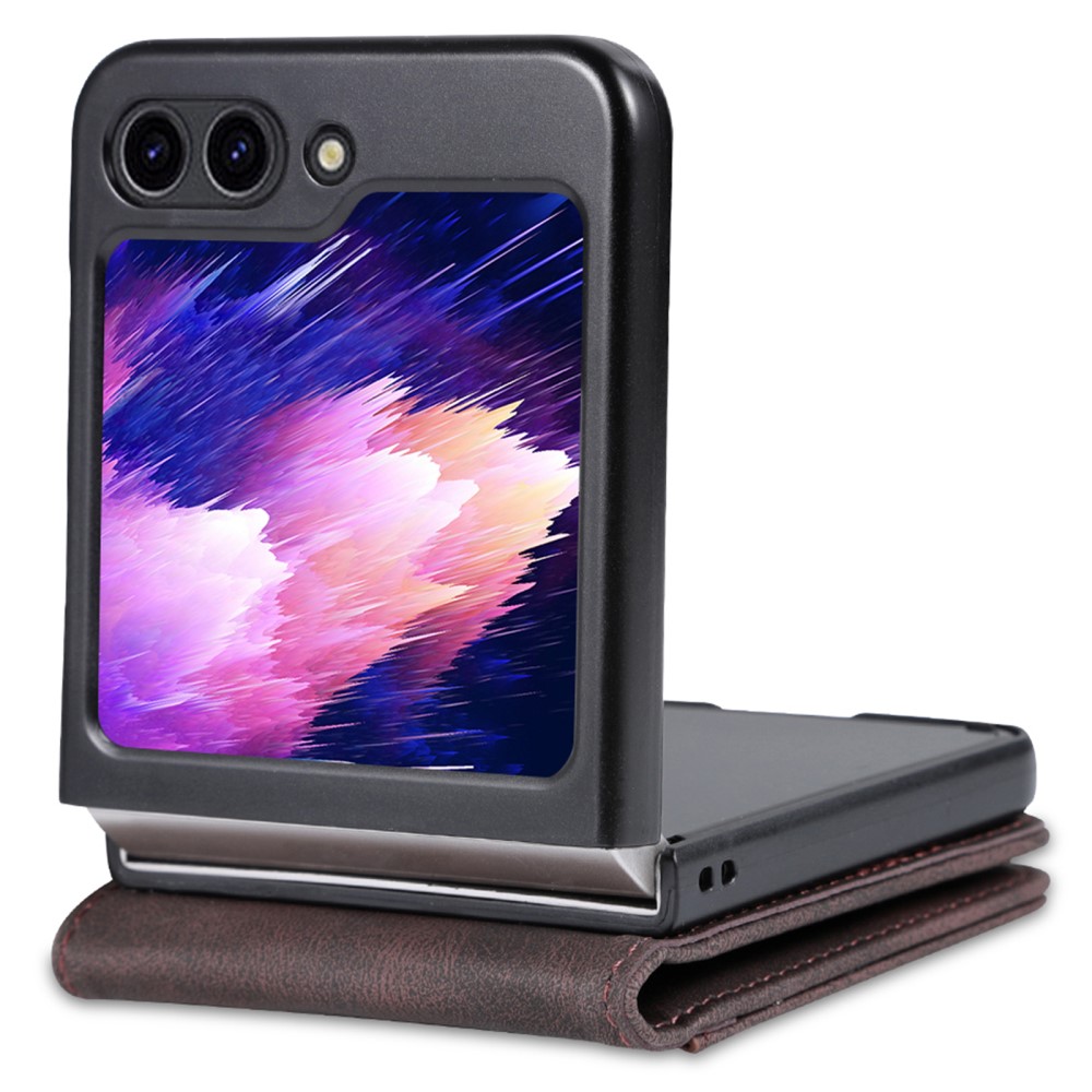 AZNS AZNS Galaxy Z Flip 6 / 7 FE Fodral Läder Brun