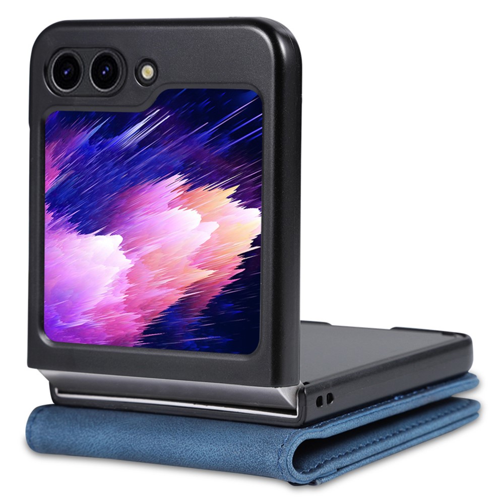 AZNS AZNS Galaxy Z Flip 6 / 7 FE Fodral Läder Blå