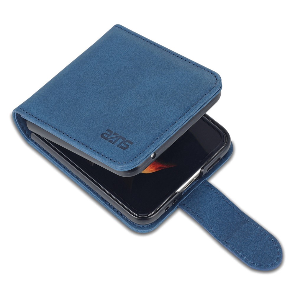 AZNS AZNS Galaxy Z Flip 6 / 7 FE Fodral Läder Blå