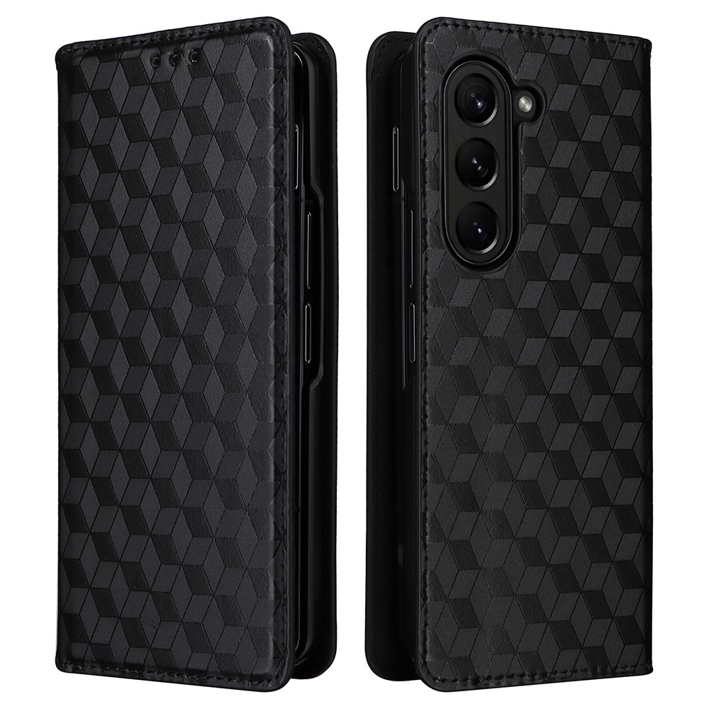  Galaxy Z Fold 6 Fodral Läder Svart