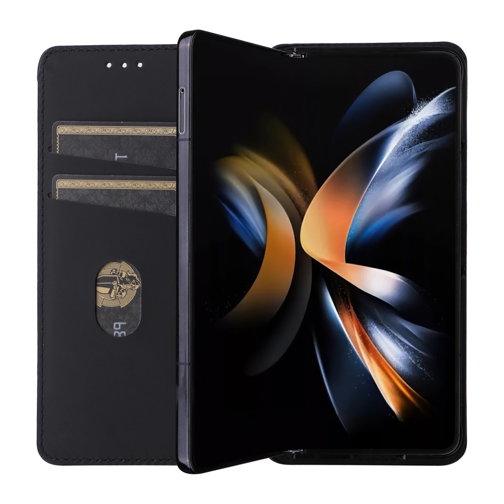  Galaxy Z Fold 6 Fodral Läder Svart