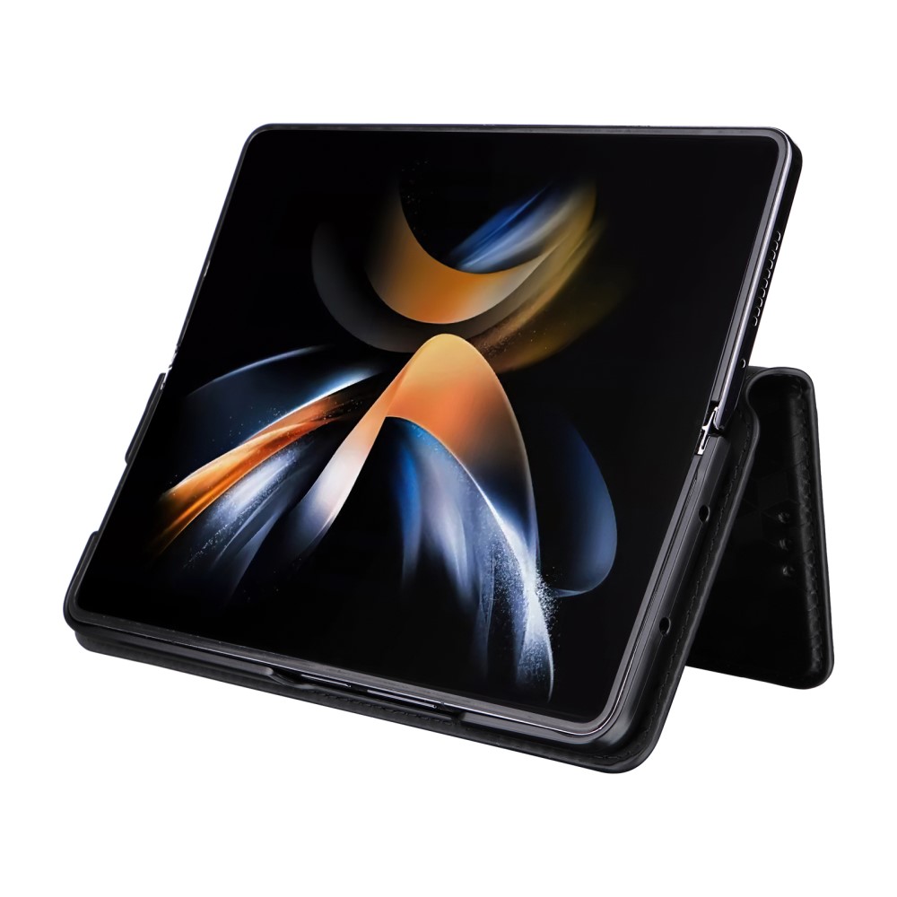  Galaxy Z Fold 6 Fodral Läder Svart
