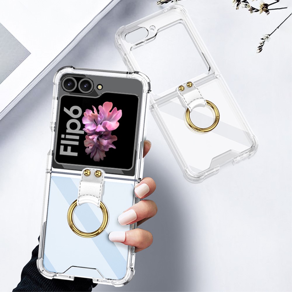 GKK GKK Galaxy Z Flip 6 / 7 FE Skal Med Ringhållare Transparent