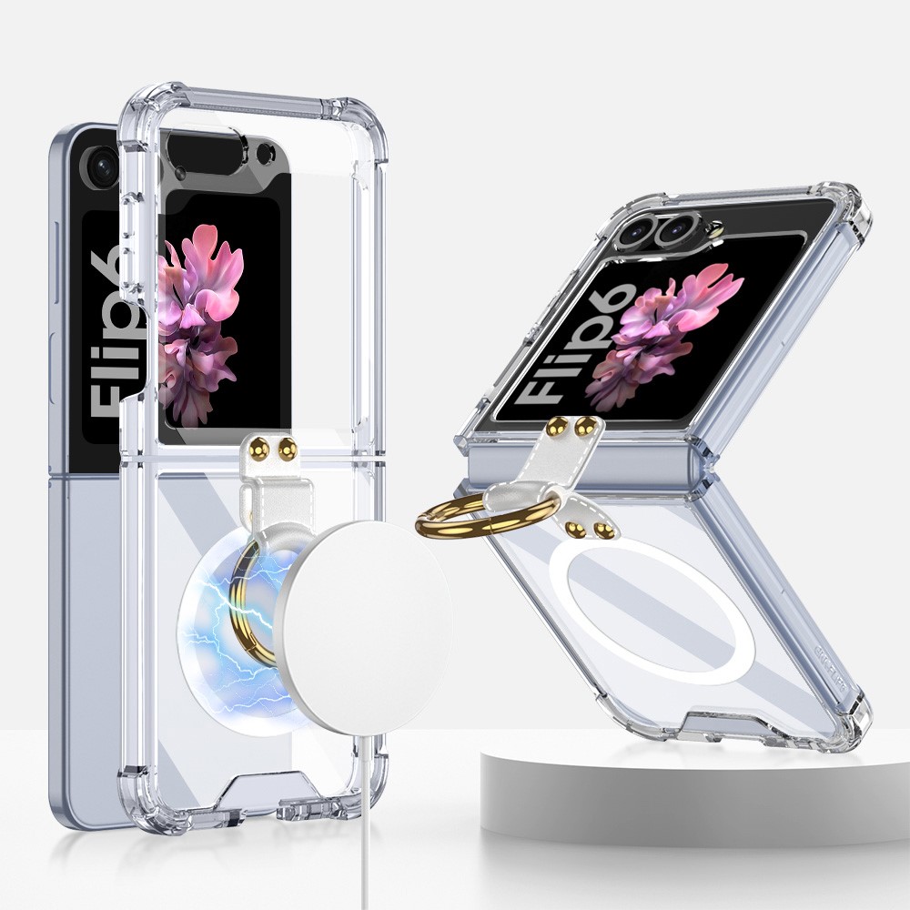 GKK GKK Galaxy Z Flip 6 / 7 FE Skal Med Ringhållare Magsafe Transparent
