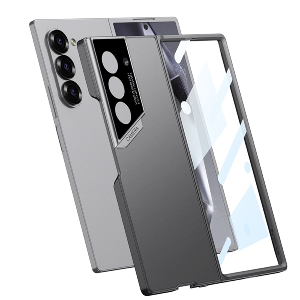 GKK GKK Galaxy Z Fold 6 Skal Med Skärmskydd Härdat Glas Grå
