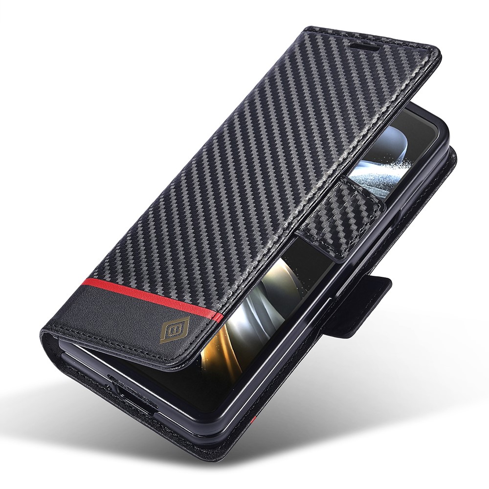 LC.IMEEKE LC.IMEEKE Galaxy Z Fold 6 Fodral Kolfiber Textur Svart