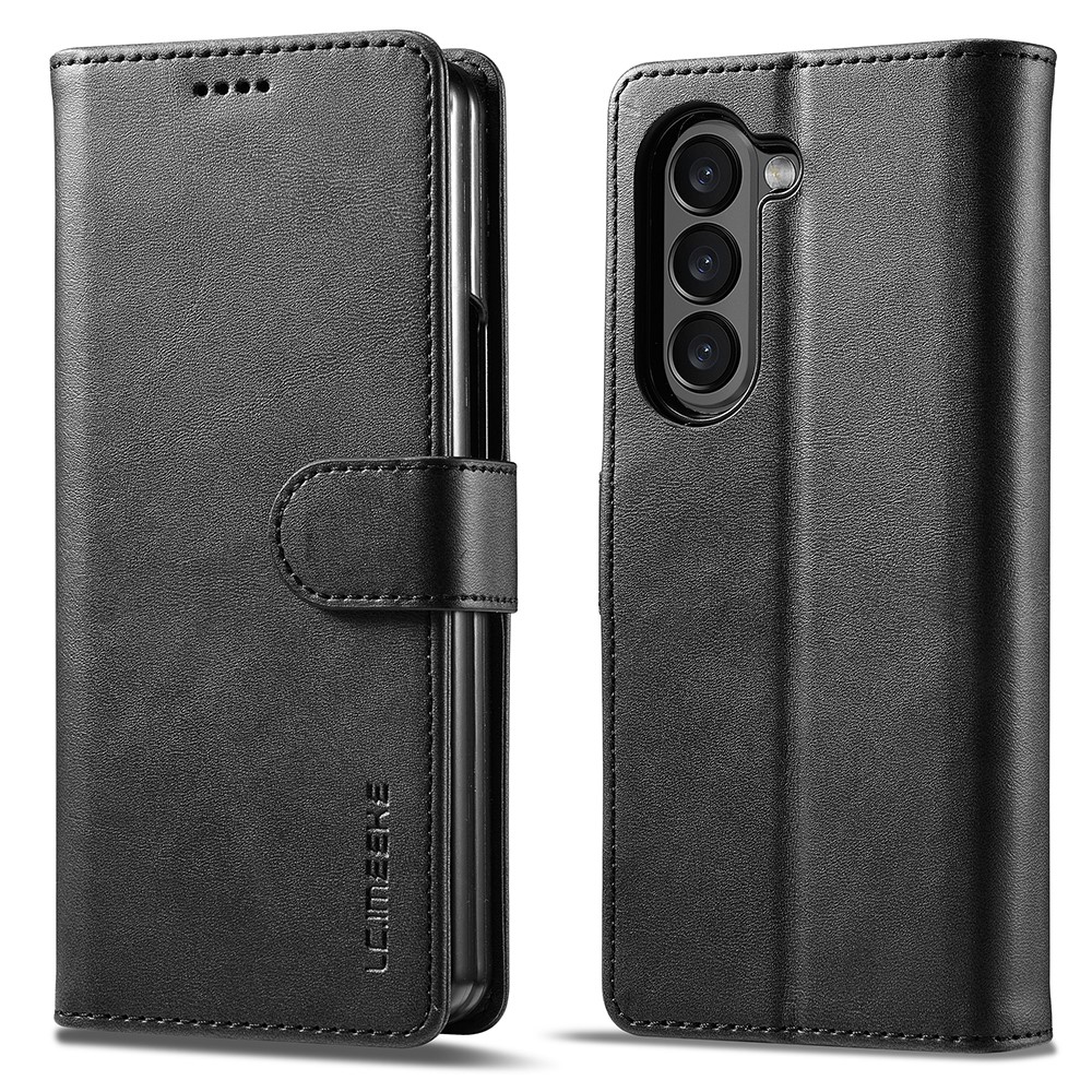 LC.IMEEKE LC.IMEEKE Galaxy Z Fold 6 Fodral Läder Svart
