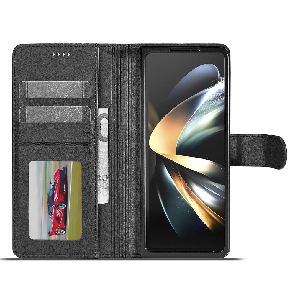 LC.IMEEKE LC.IMEEKE Galaxy Z Fold 6 Fodral Läder Svart