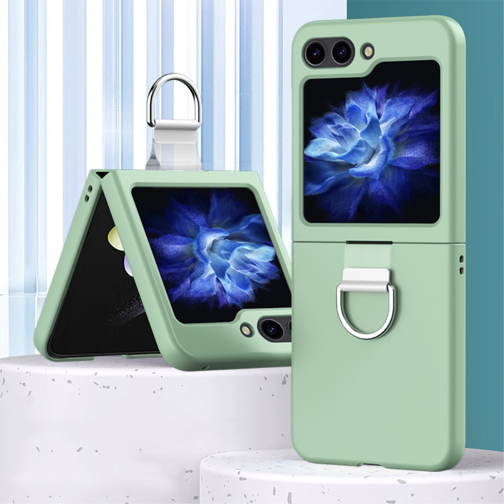  Galaxy Z Flip 6 / 7 FE Skal Skin Touch Ringhållare Grön