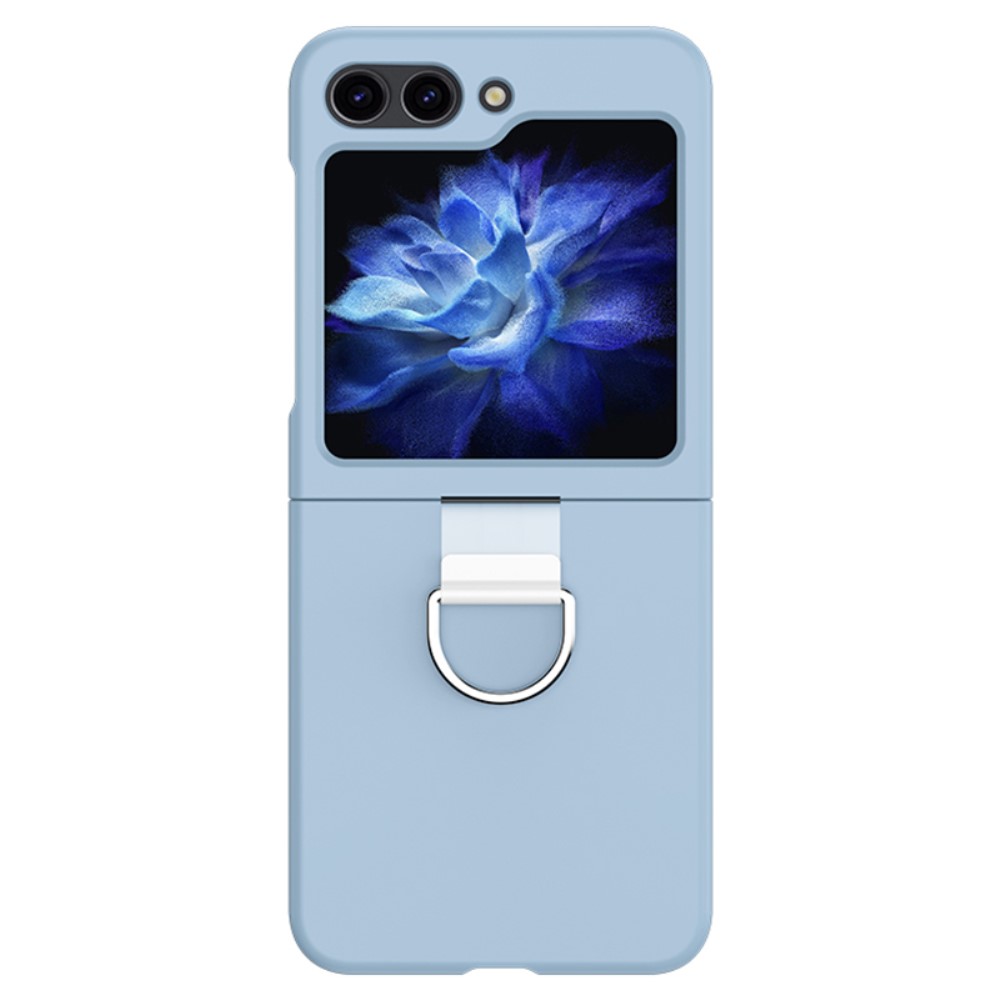  Galaxy Z Flip 6 / 7 FE Skal Skin Touch Ringhållare Ljus Blå