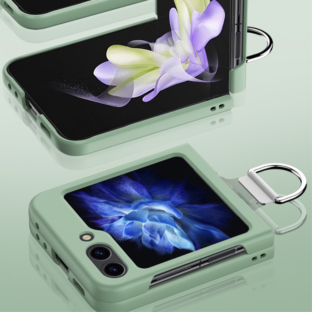  Galaxy Z Flip 6 / 7 FE Skal Skin Touch Ringhållare Ljus Blå