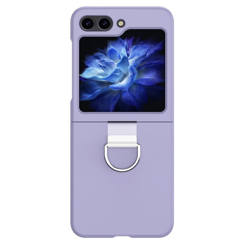  Galaxy Z Flip 6 / 7 FE Skal Skin Touch Ringhållare Lila