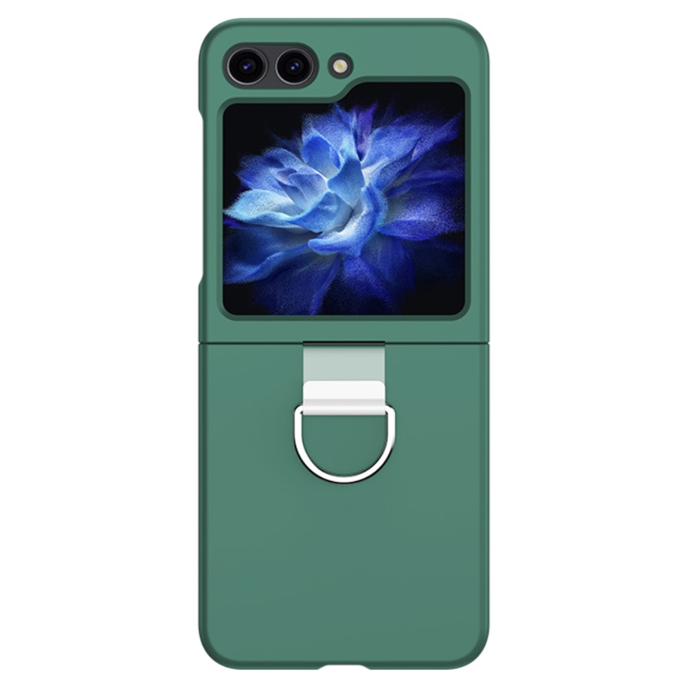  Galaxy Z Flip 6 / 7 FE Skal Skin Touch Ringhållare Mörk Grön