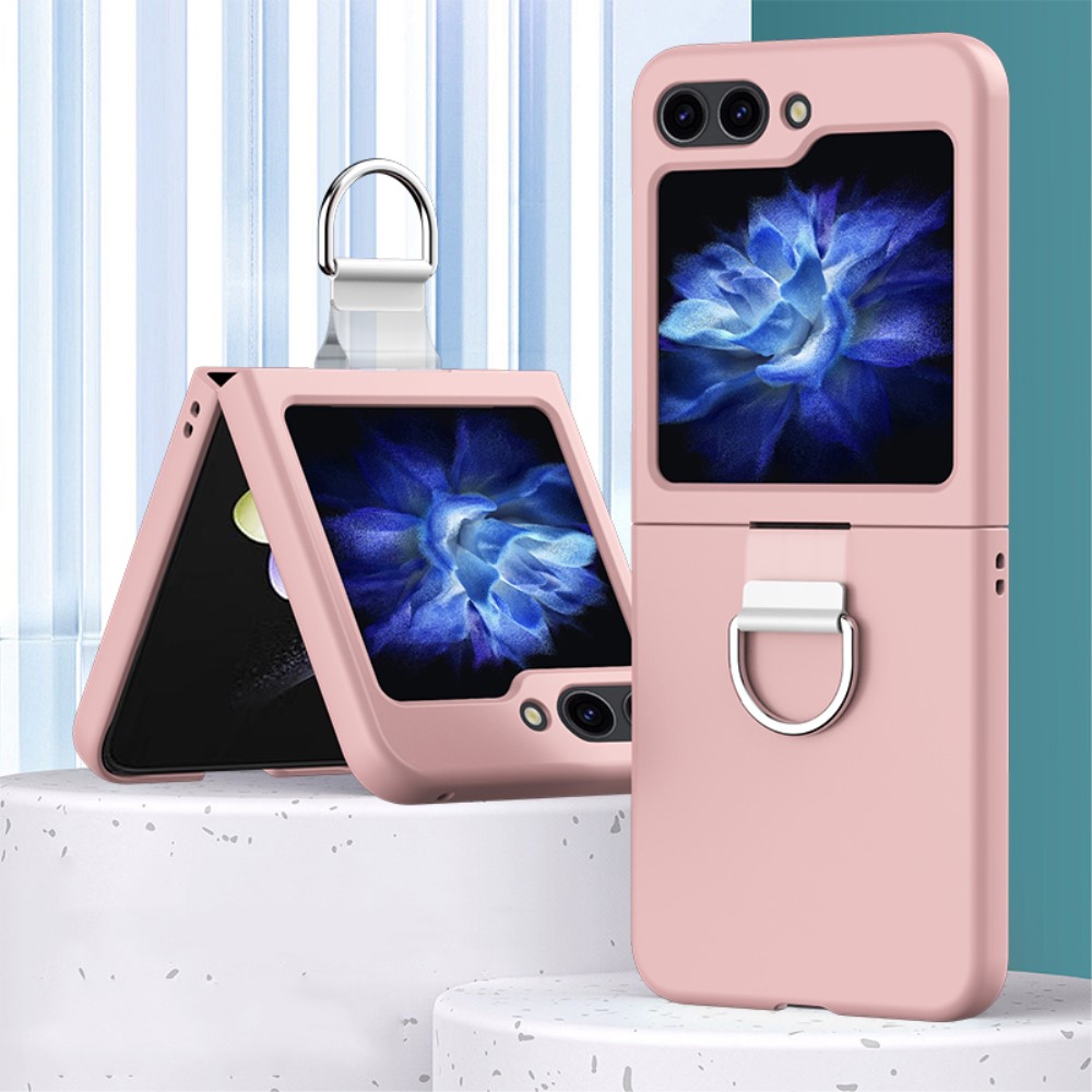  Galaxy Z Flip 6 / 7 FE Skal Skin Touch Ringhållare Rosa