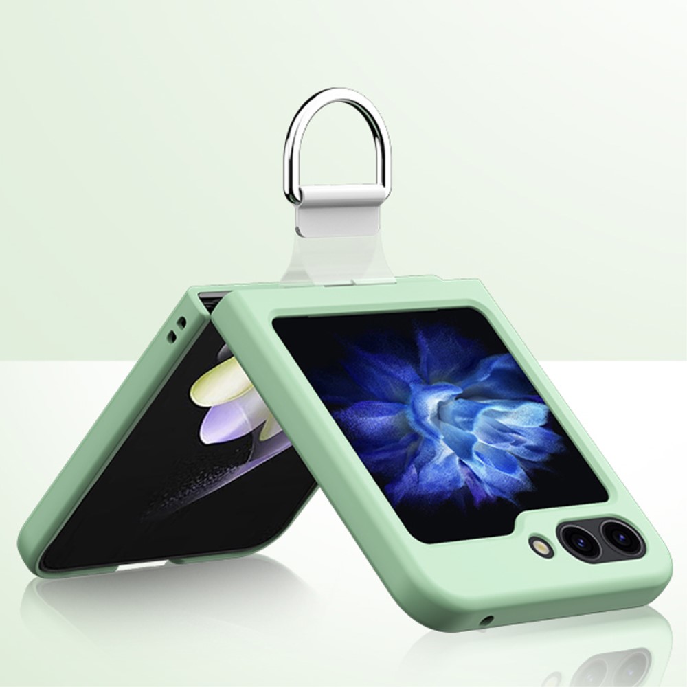  Galaxy Z Flip 6 / 7 FE Skal Skin Touch Ringhållare Rosa