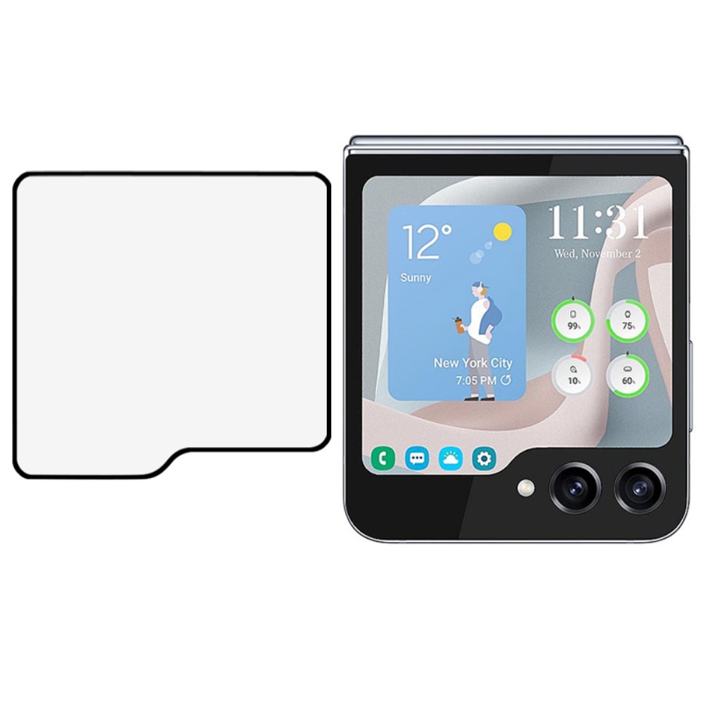  Galaxy Z Flip 6 / 7 FE Skärmskydd Heltäckande Härdat Glas