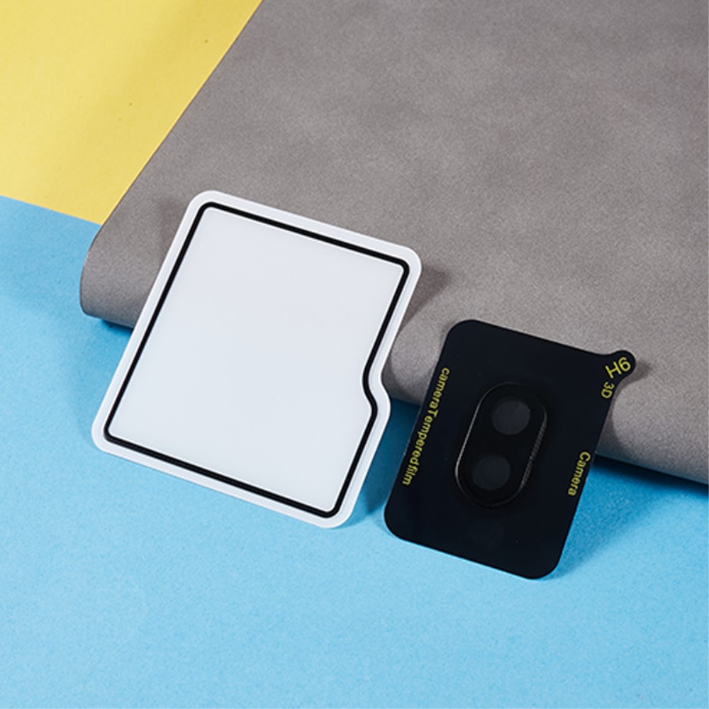  Galaxy Z Flip 6 Skärmskydd Inkl.Linsskydd Härdat Glas Heltäckande