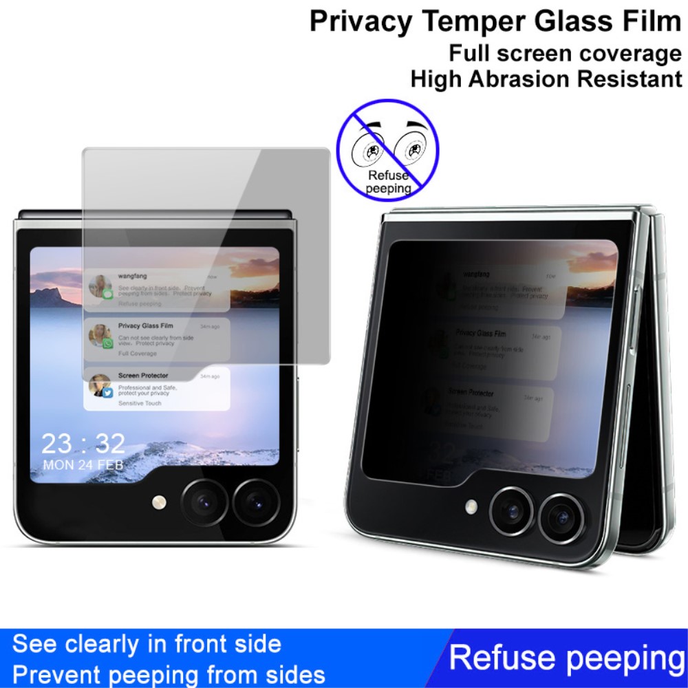 IMAK IMAK Galaxy Z Flip 6 / 7 FE Särmskydd Härdat Glas Privacy