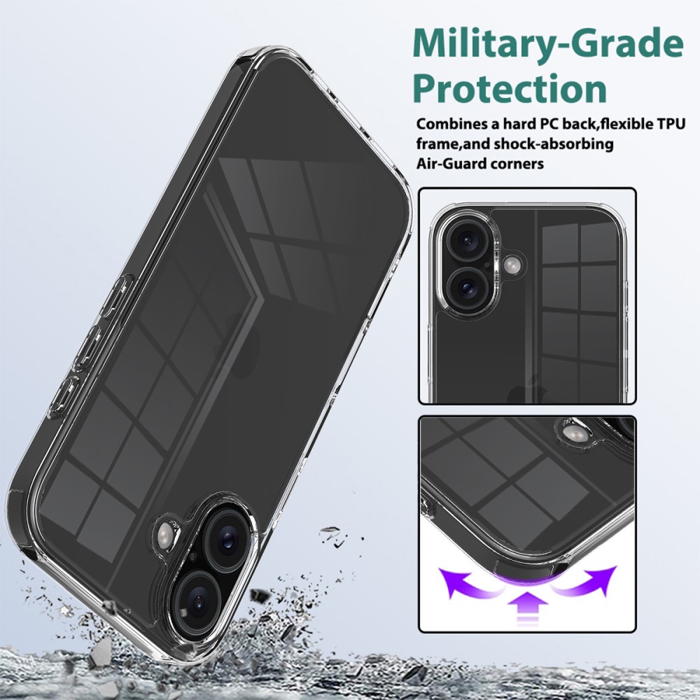  iPhone 16 Skal Akryl/TPU Transparent