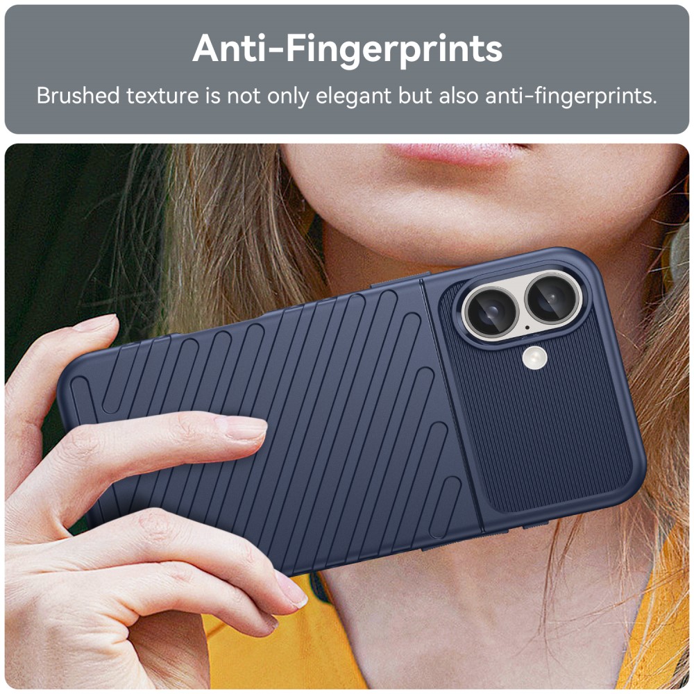  iPhone 16 Skal Twill Textur Blå