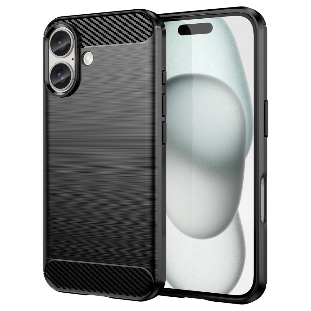  iPhone 16 Skal Kolfiber Textur Svart