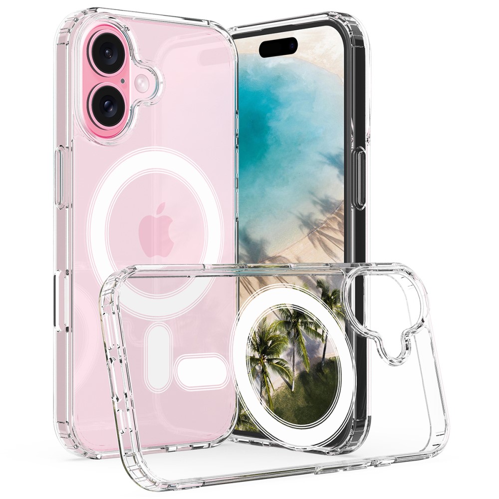  iPhone 16 Skal MagSafe Akryl/TPU Transparent