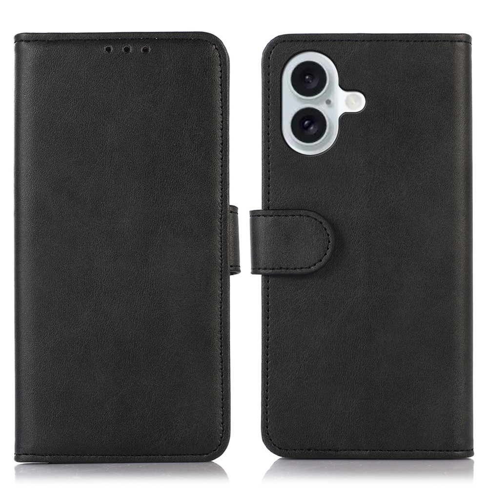  iPhone 16 Fodral Läder Svart