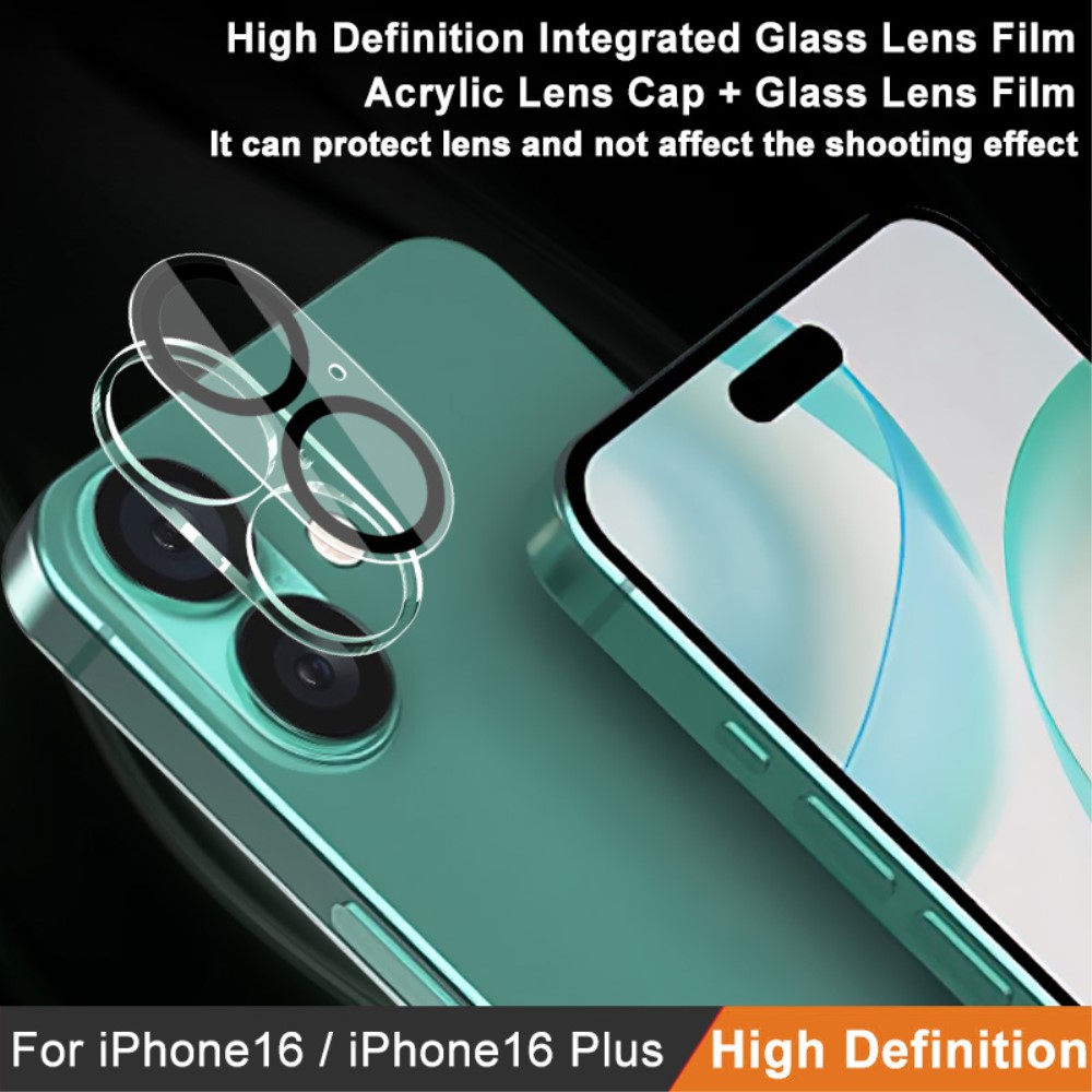 IMAK IMAK iPhone 16/16 Plus Linsskydd Härdat Glas