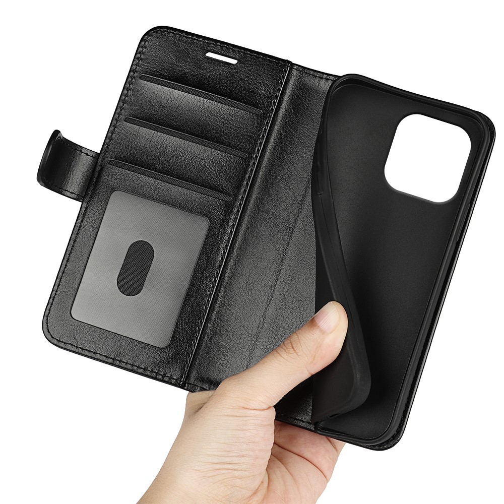  iPhone 16 Pro Fodral Crazy Horse Svart