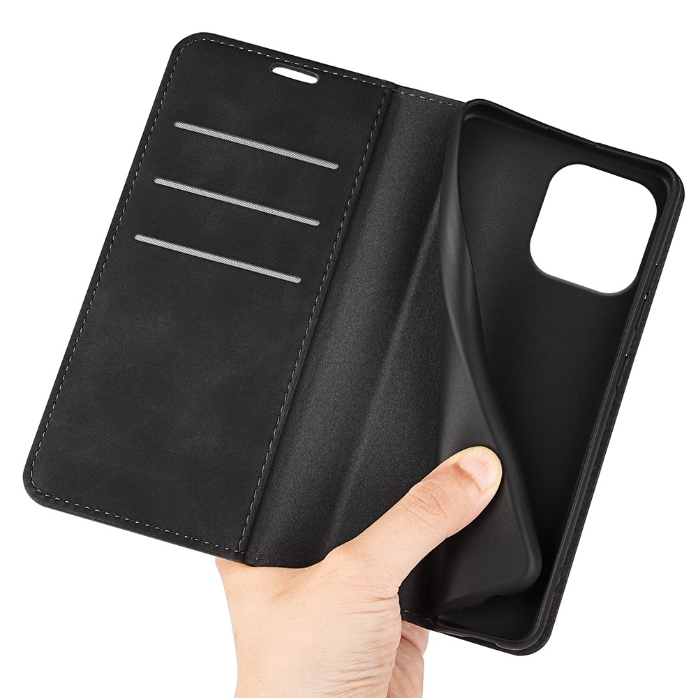  iPhone 16 Pro Fodral Flip Läder Svart