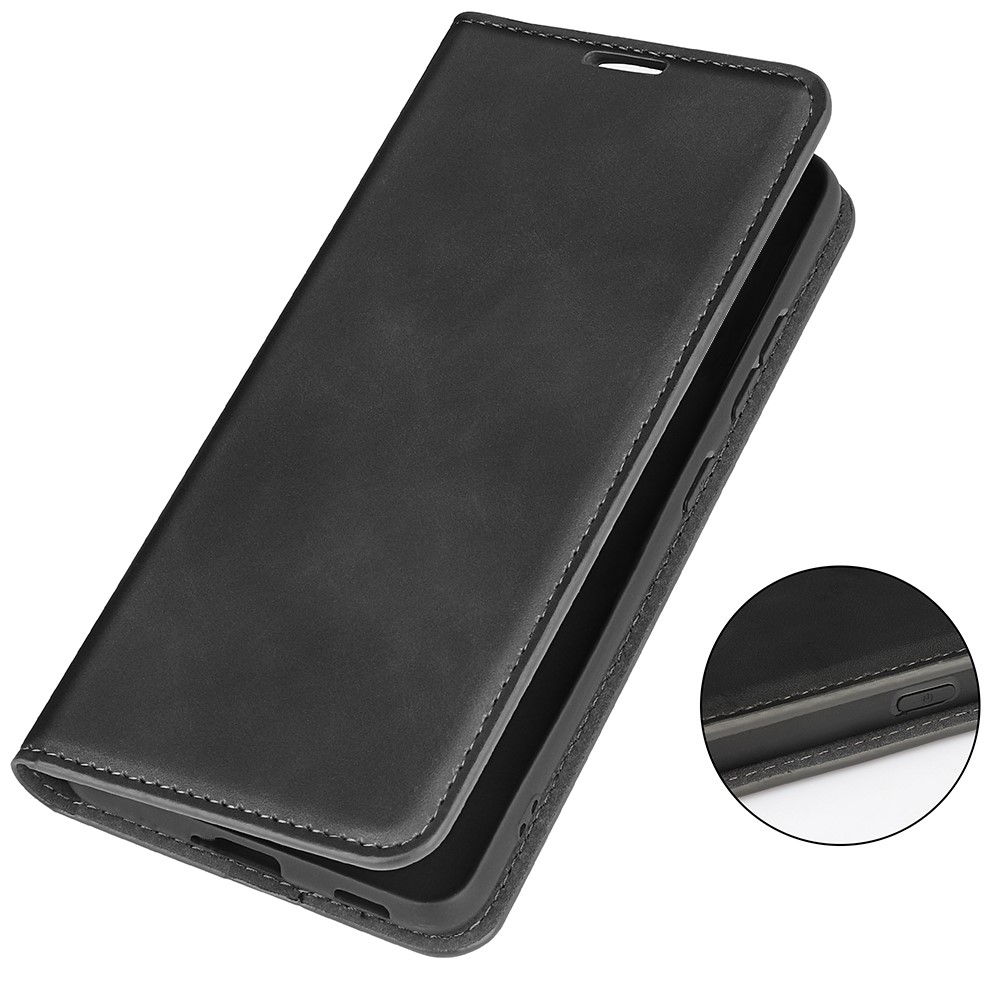  iPhone 16 Pro Fodral Flip Läder Svart