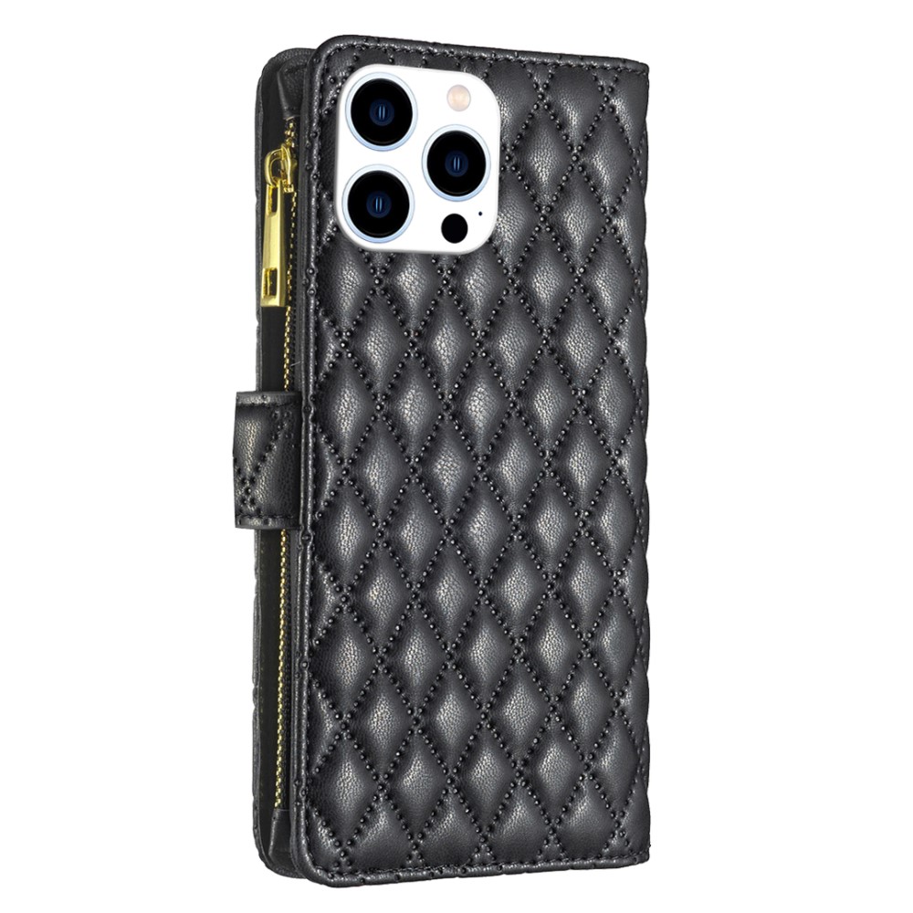  iPhone 16 Pro Fodral Diamond Multifunktionell Svart