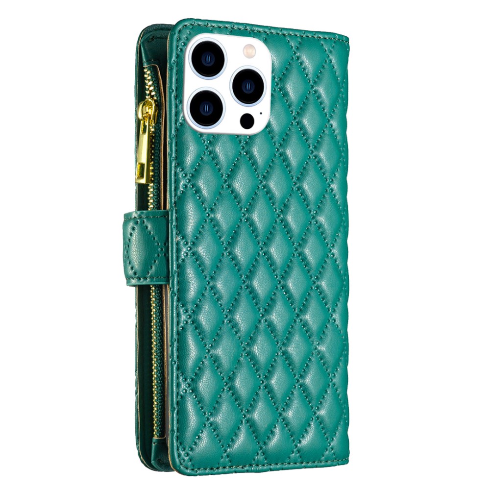 BINFEN BINFEN iPhone 16 Pro Fodral Diamond Multifunktionell Grön